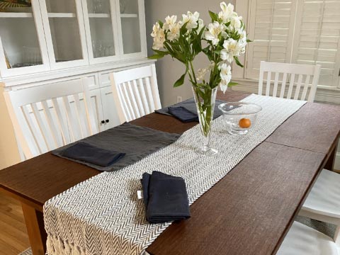 Long rectangle dining table protector pad