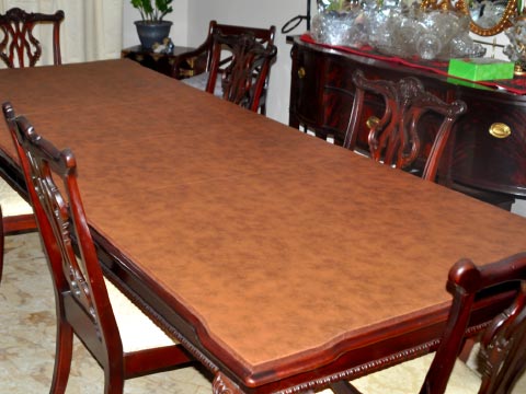 Rectangle dining room table pad with arrowhead corners