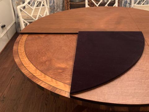 Round folding dining table protector pad
