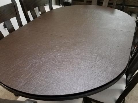 Oval dining room table protector pad