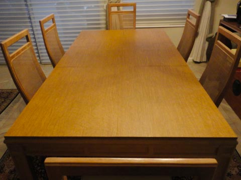 Rectangular oak wood dining table protector pad table pad